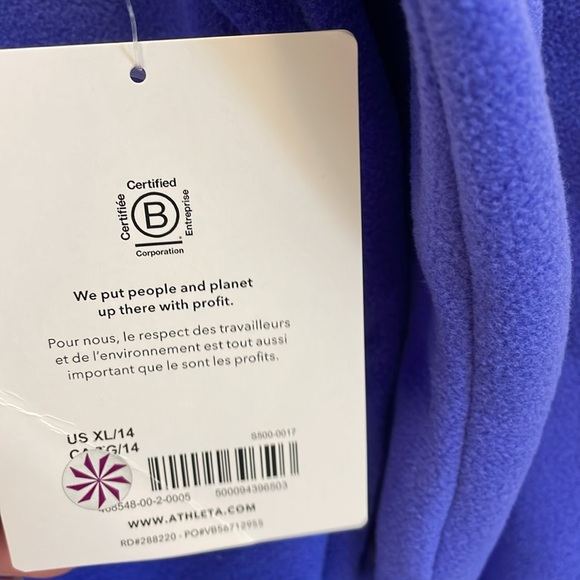 NWT Athleta Girl Cold Snap Sweatshirt,  in Amphitrite Blue - Picture 6 of 6